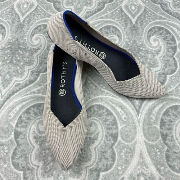 Rothy's Shoes - RARE RETIRED Rothy's The Point Flax Birdseye Luxury Flats